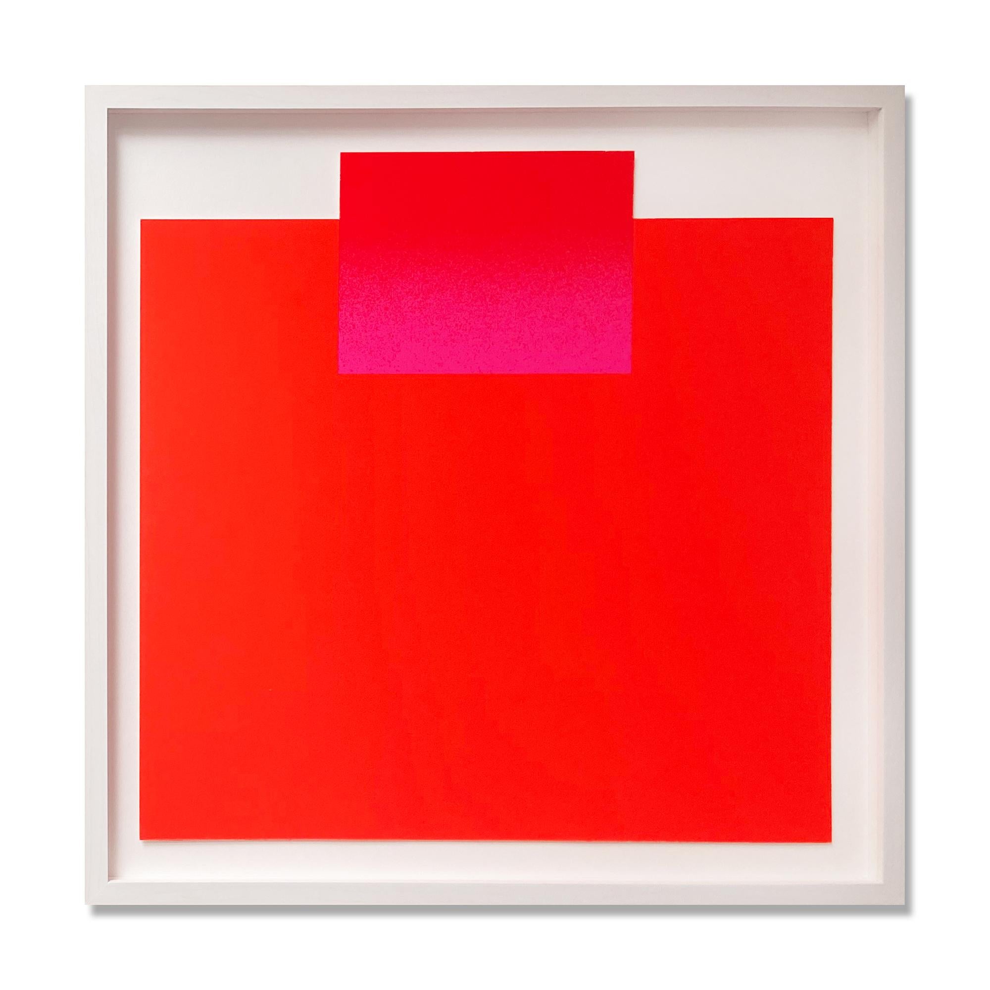 Rupprecht Geiger Abstract Print - Pink and Red on Orange (No. 9 from all die roten Farben), Abstract, Minimalism