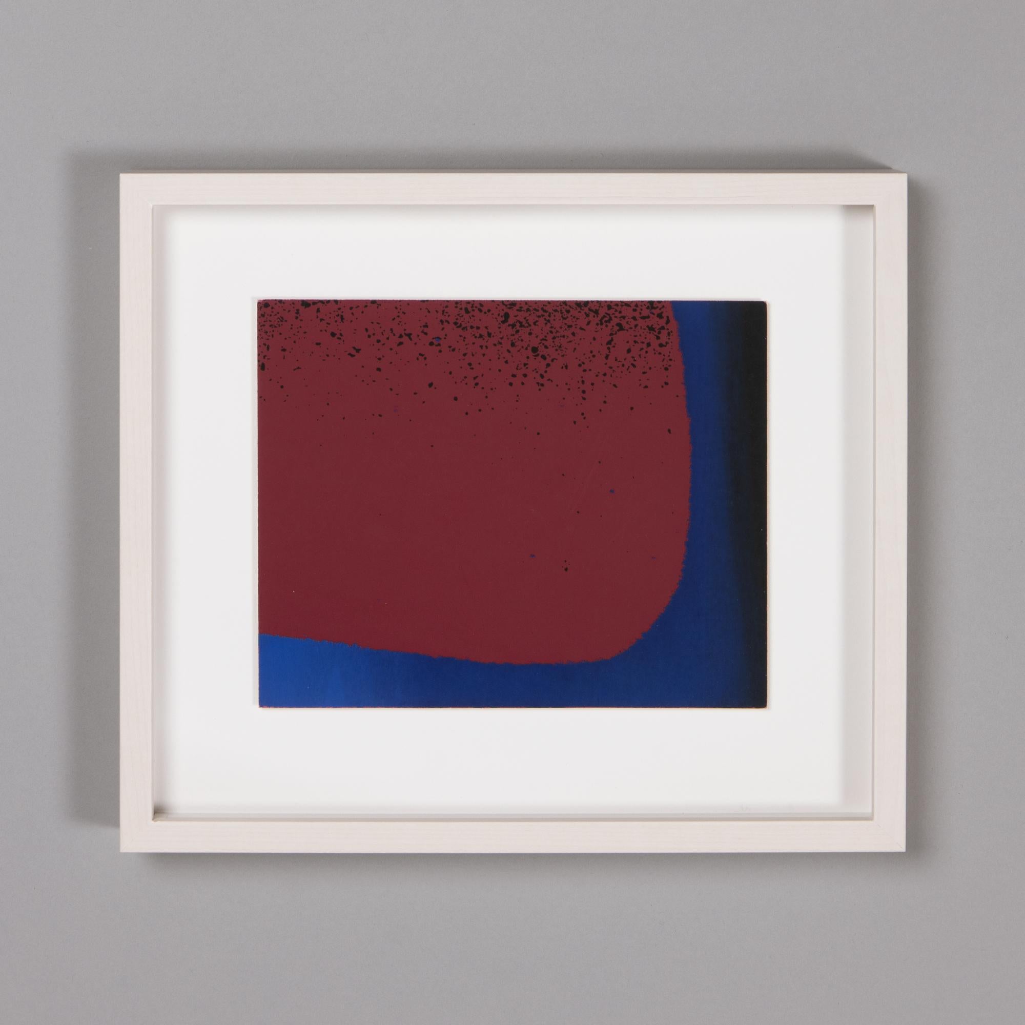 Rupprecht Geiger, Bluish Red and Blue-Black - Abstract Art, Signed Print For Sale 1