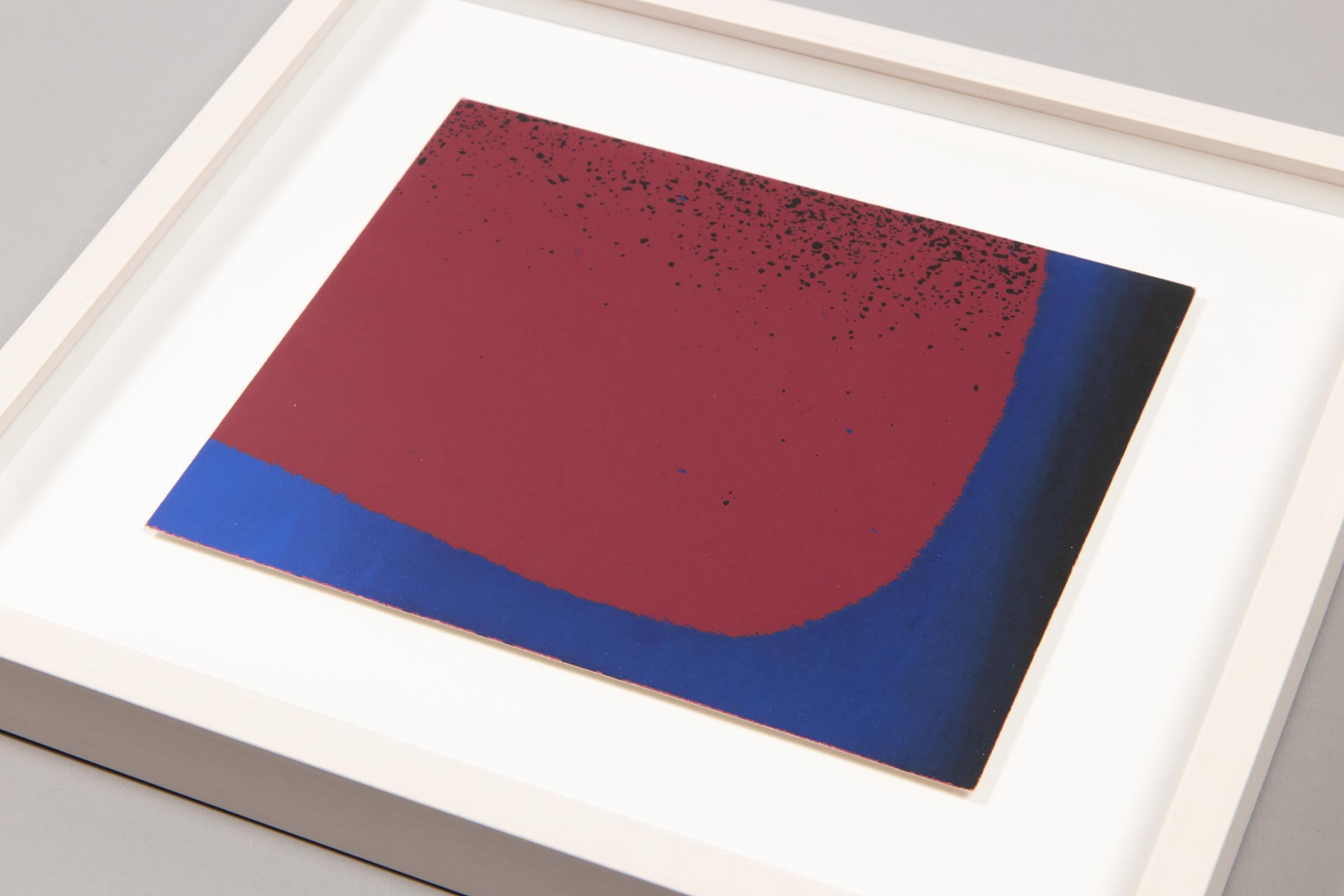 Rupprecht Geiger, Rojo azulado y negro azulado - Arte abstracto, Impresión firmada en venta 2