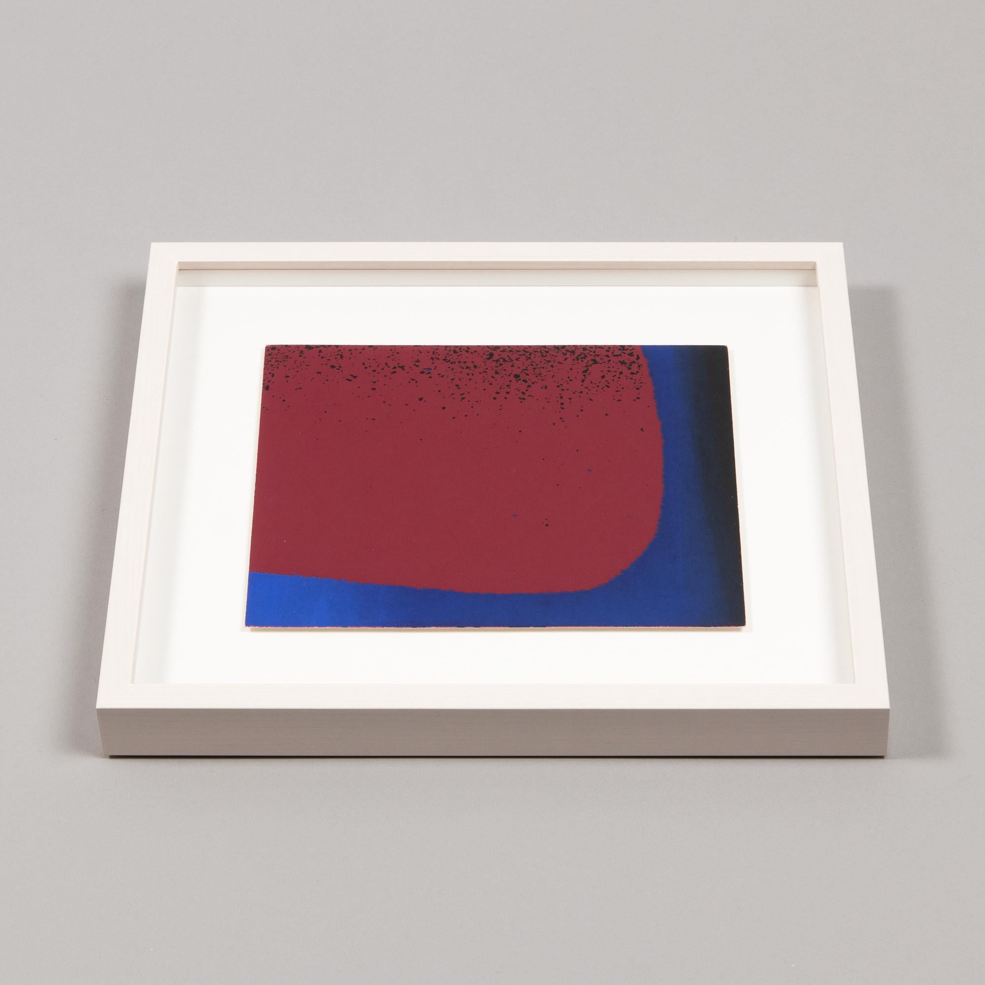 Rupprecht Geiger, Rojo azulado y negro azulado - Arte abstracto, Impresión firmada en venta 3