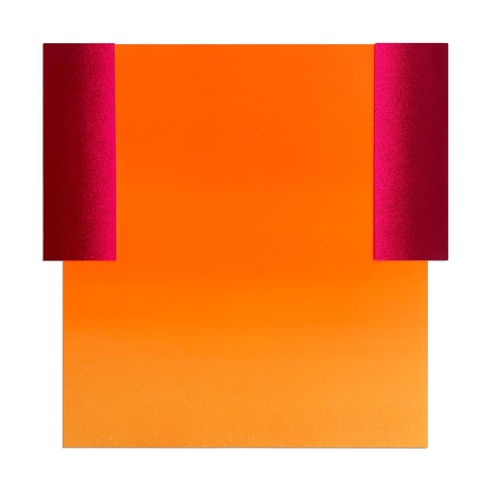 Rupprecht Geiger (German, 1908-2009)
Cold Reds on Orange (No. 5 from All die Roten Farben…), 1981
Medium: Screenprint on cardboard
Dimensions: 39.5 x 40 cm
Edition of 100 + XX: Hand signed in pencil, verso
Publisher: Guido Hildebrandt Verlag,