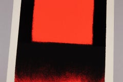 Rupprecht Geiger, Leuchtrot Warm - Schwarz: Serigrafia firmata