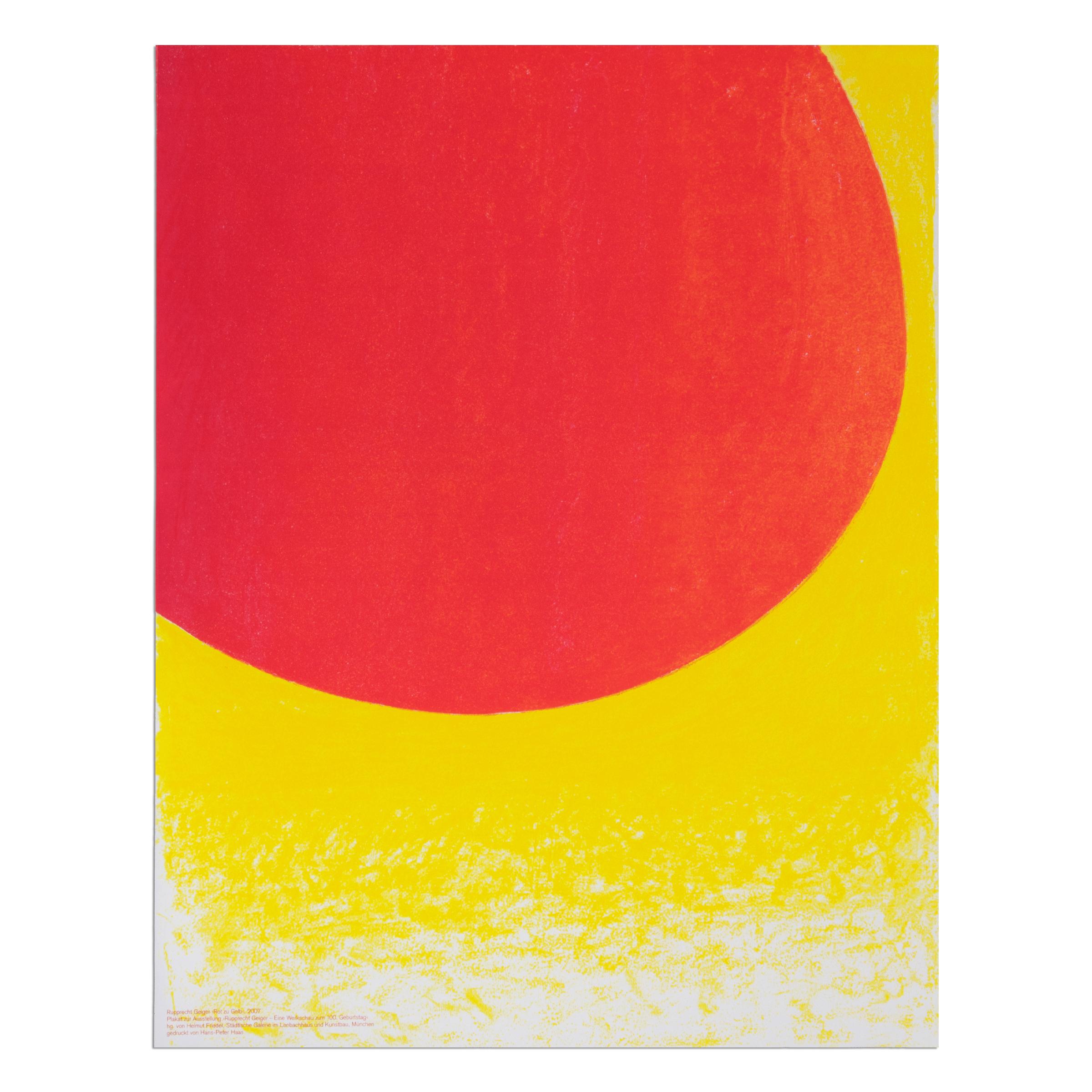 Rupprecht Geiger, Cartel original de exposición, Serigrafía de 2007