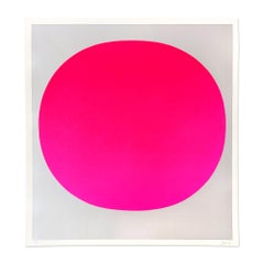 Rupprecht Geiger, Pink on Silver (Colour in the Round): Signed Print, Abstract