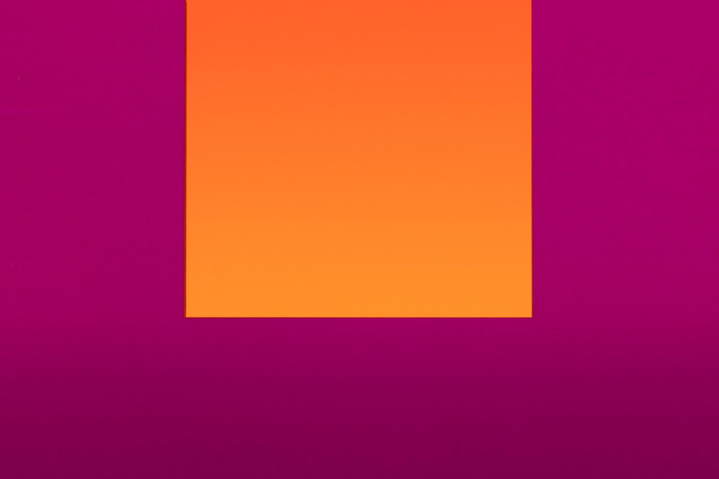 Rupprecht Geiger, Red on Violet: Signed Screen Print, Abstract Art in vendita 2