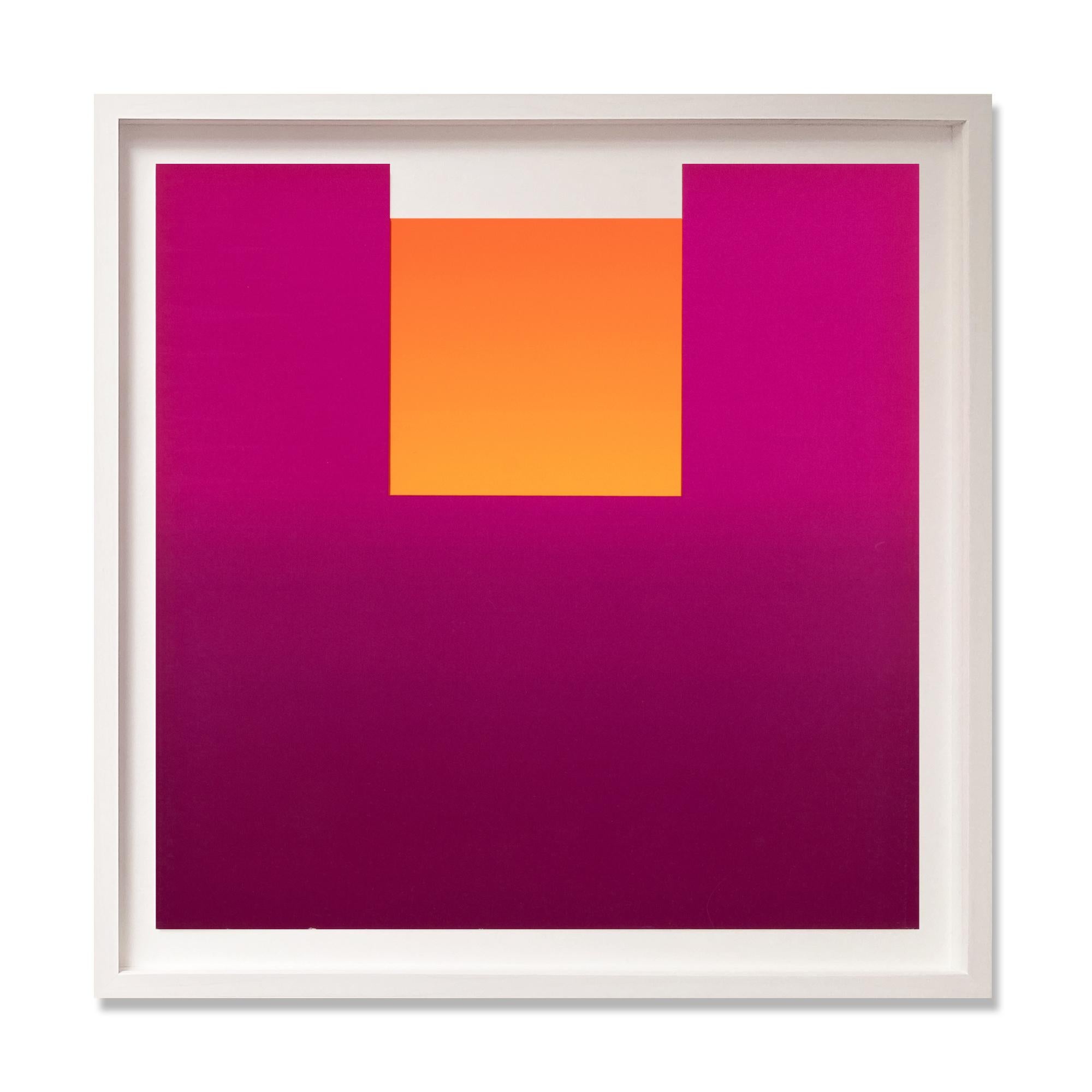 Rupprecht Geiger, Rosso su viola: Serigrafia firmata, Arte astratta 5