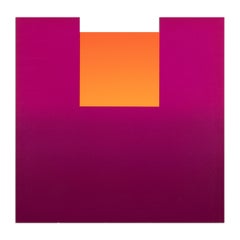 Rupprecht Geiger, Rosso su viola: Serigrafia firmata, Arte astratta