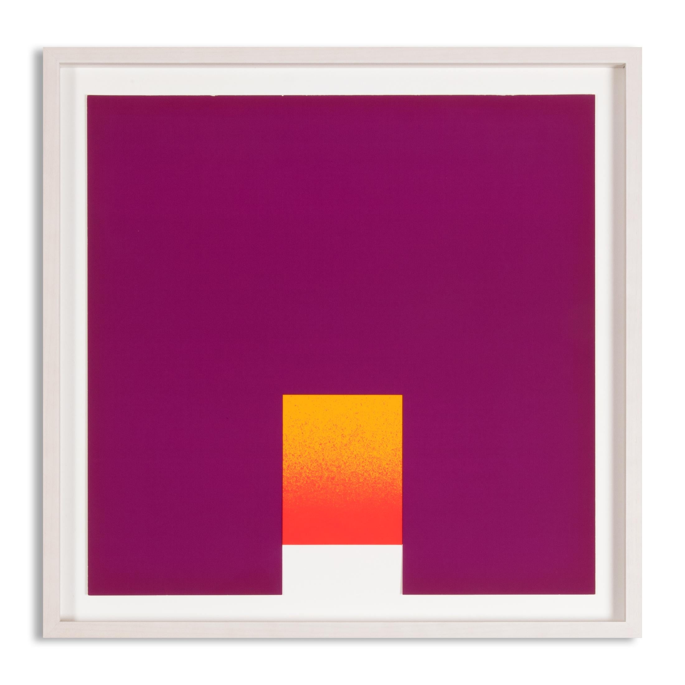 Rupprecht Geiger, Rot-Orange auf Violett – Signed Print