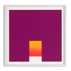 Rupprecht Geiger, Rosso-arancio su Violette – Stampa firmata