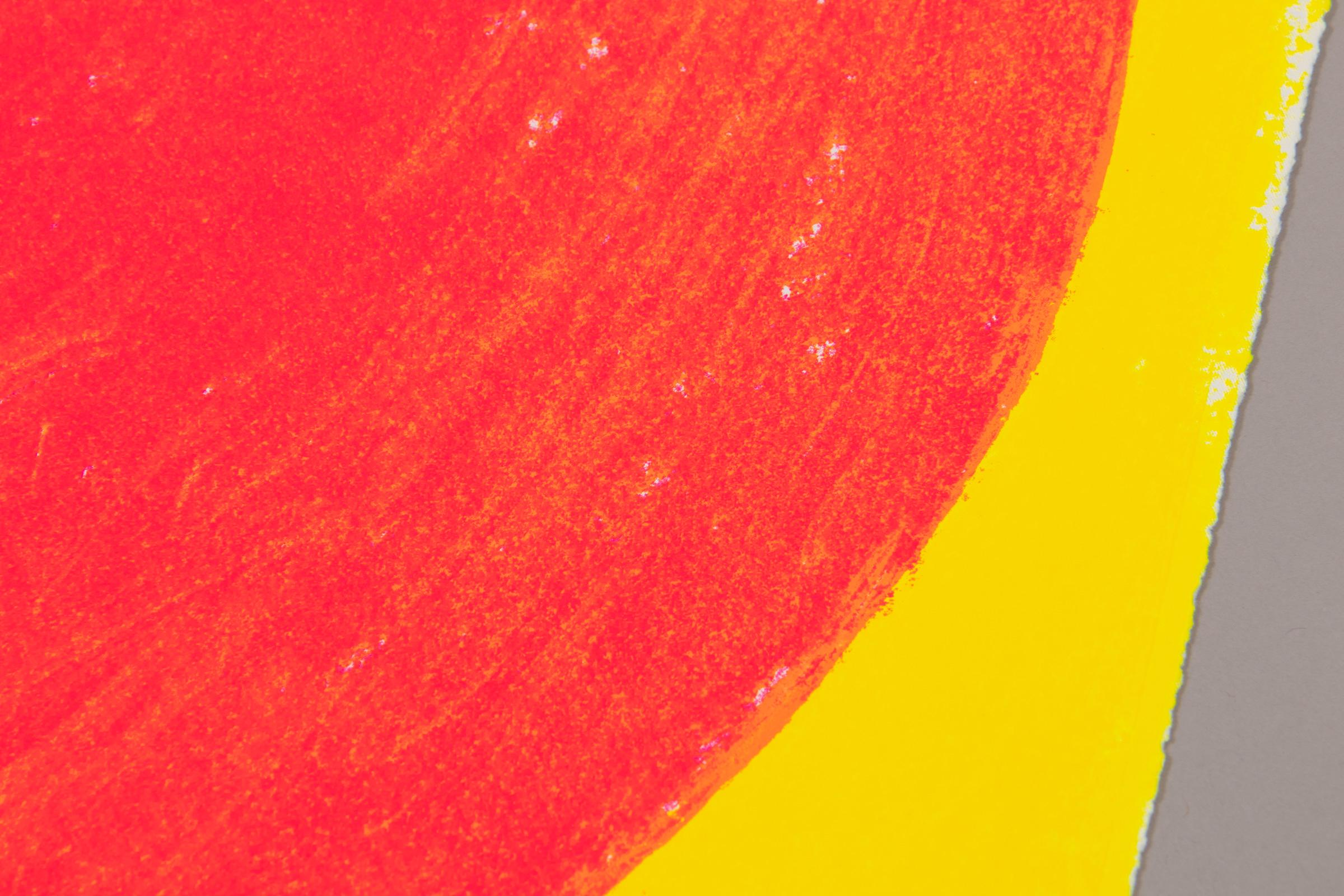 Rupprecht Geiger, Rot zu Gelb - Serigrafia astratta, stampa firmata 1