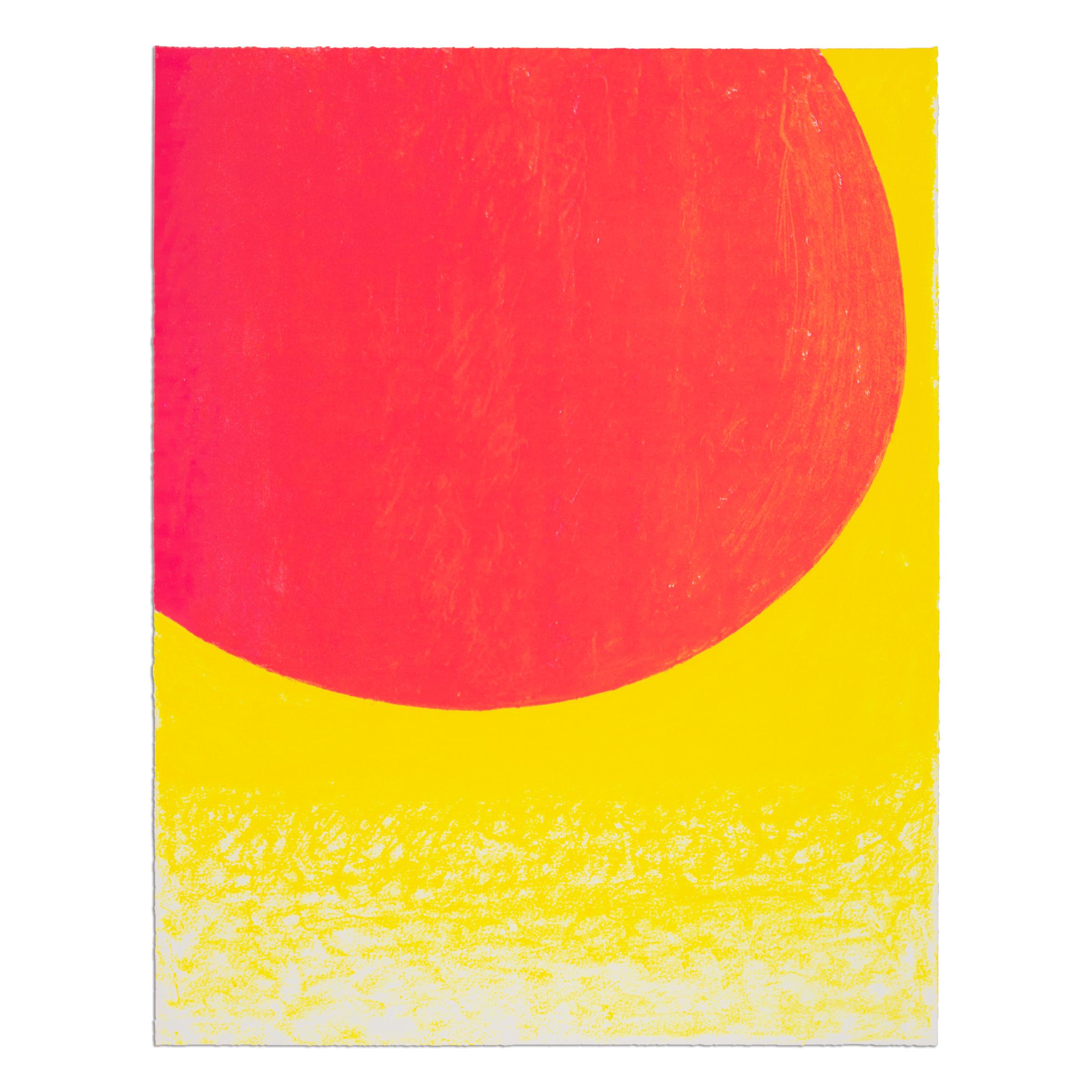 Rupprecht Geiger, Rot zu Gelb - Sérigraphie abstraite, impression signée