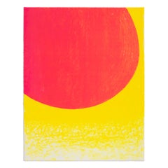 Rupprecht Geiger, Rot zu Gelb - Serigrafía abstracta, Impresión firmada