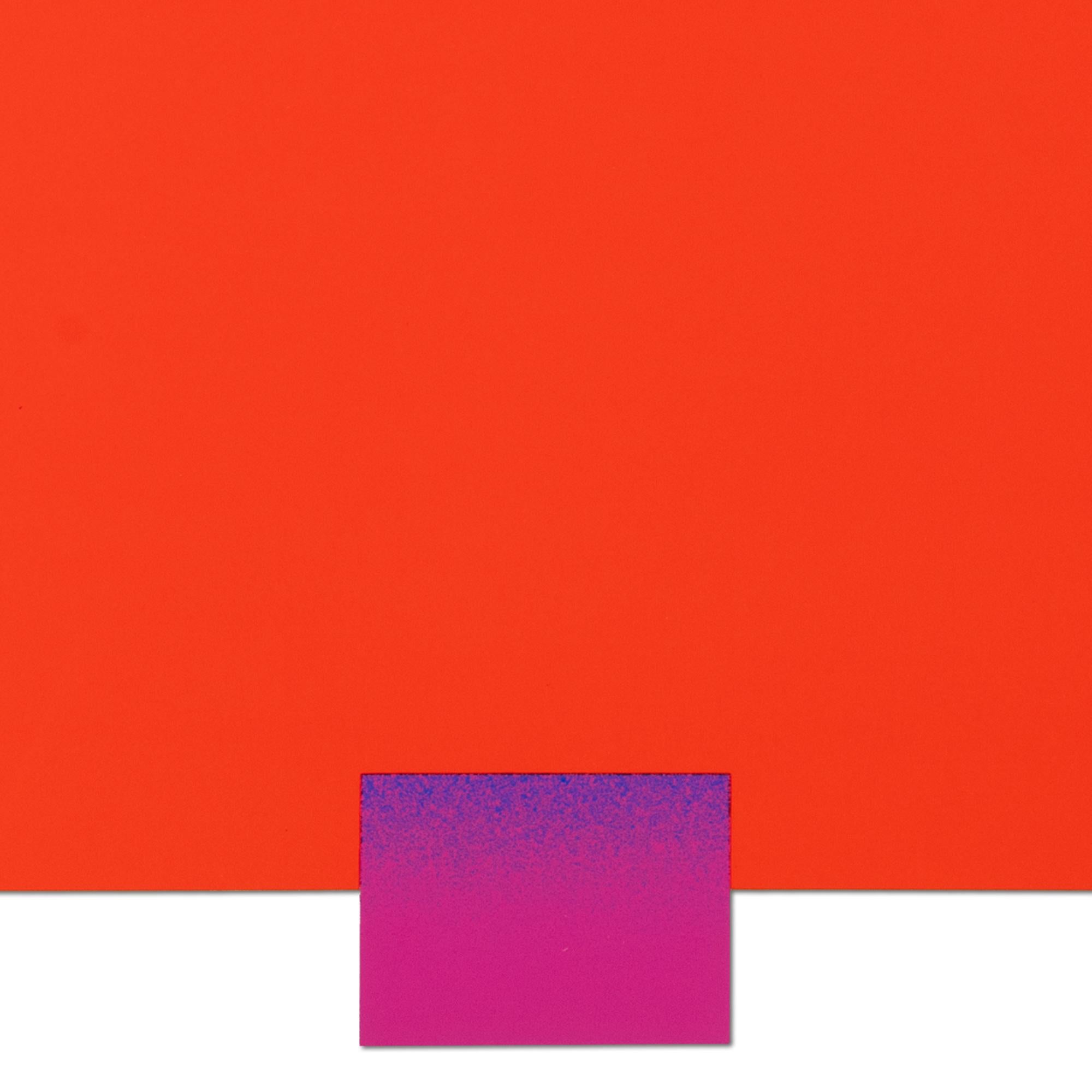 Rupprecht Geiger, Viola su rosso caldo - Arte astratta, Serigrafia firmata in vendita 3