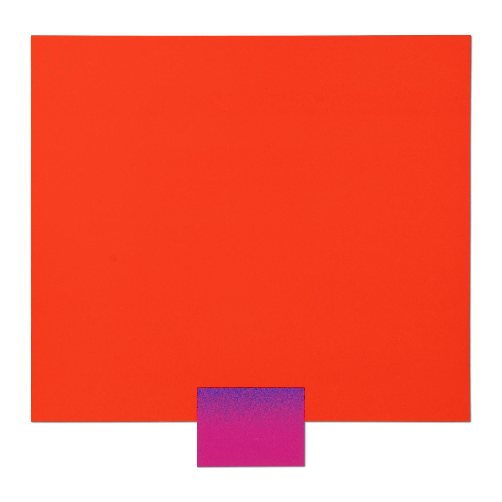 Rupprecht Geiger, Violet on Warm Red, Art abstrait, sérigraphie signée