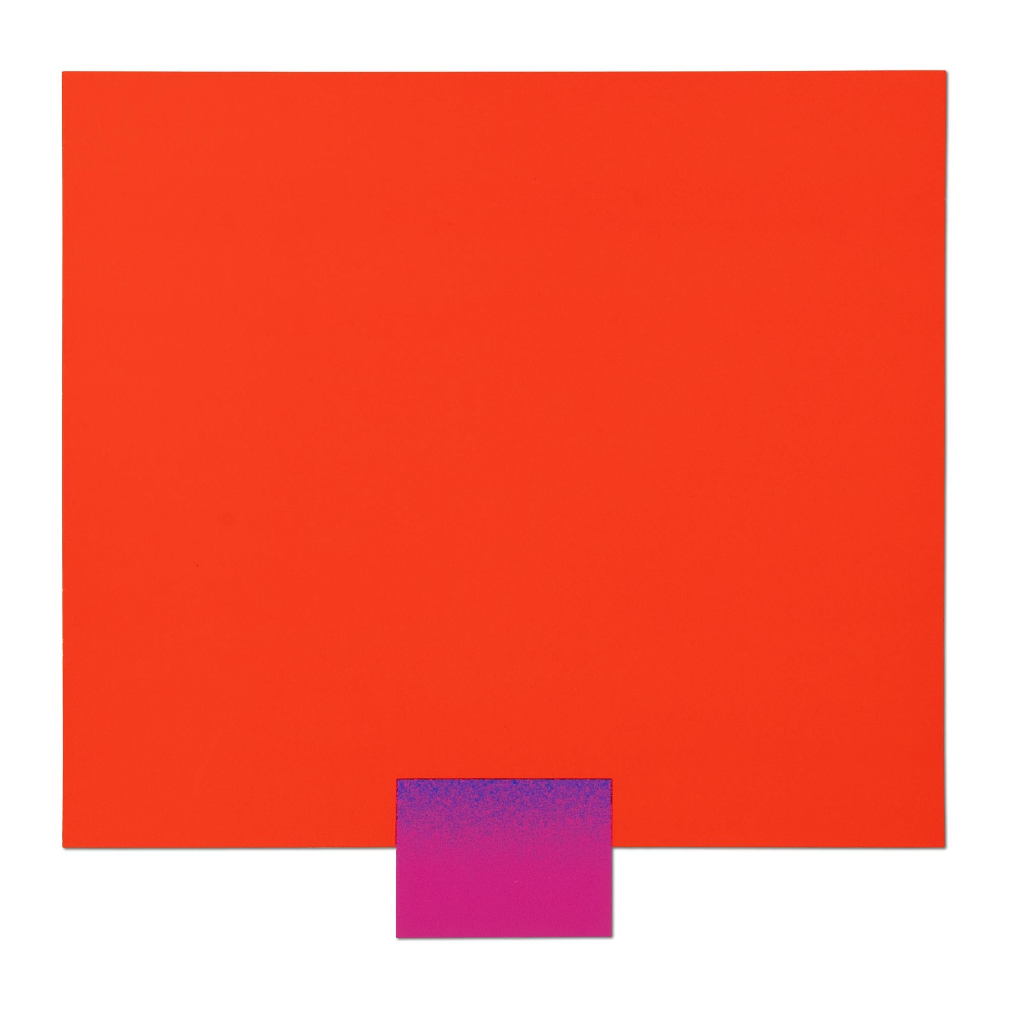 Rupprecht Geiger, Viola su rosso caldo - Arte astratta, Serigrafia firmata