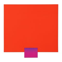 Rupprecht Geiger, Violeta sobre rojo cálido - Arte abstracto, Serigrafía firmada
