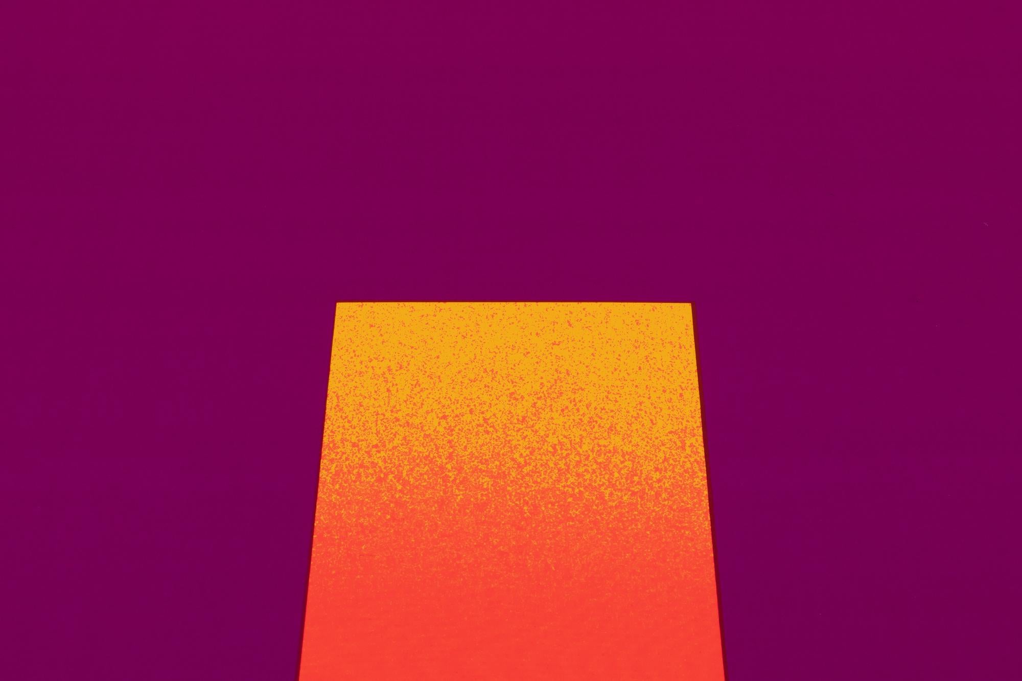 Rupprecht Geiger, Rosso caldo su rosso freddo: Serigrafia, Arte astratta, Stampa firmata 1