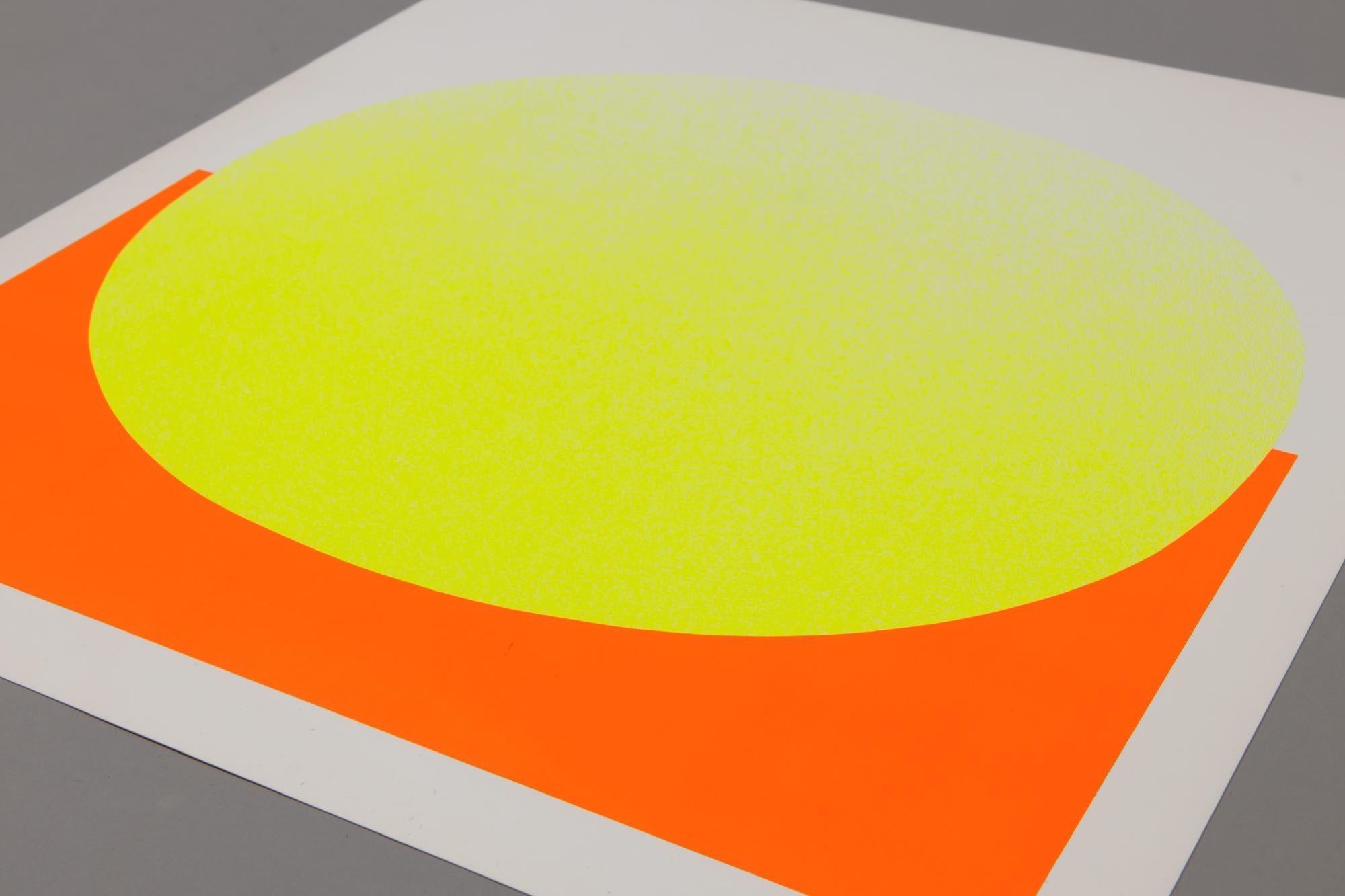 Rupprecht Geiger, Amarillo sobre naranja - Impresión firmada, Arte abstracto, Borde duro en venta 1