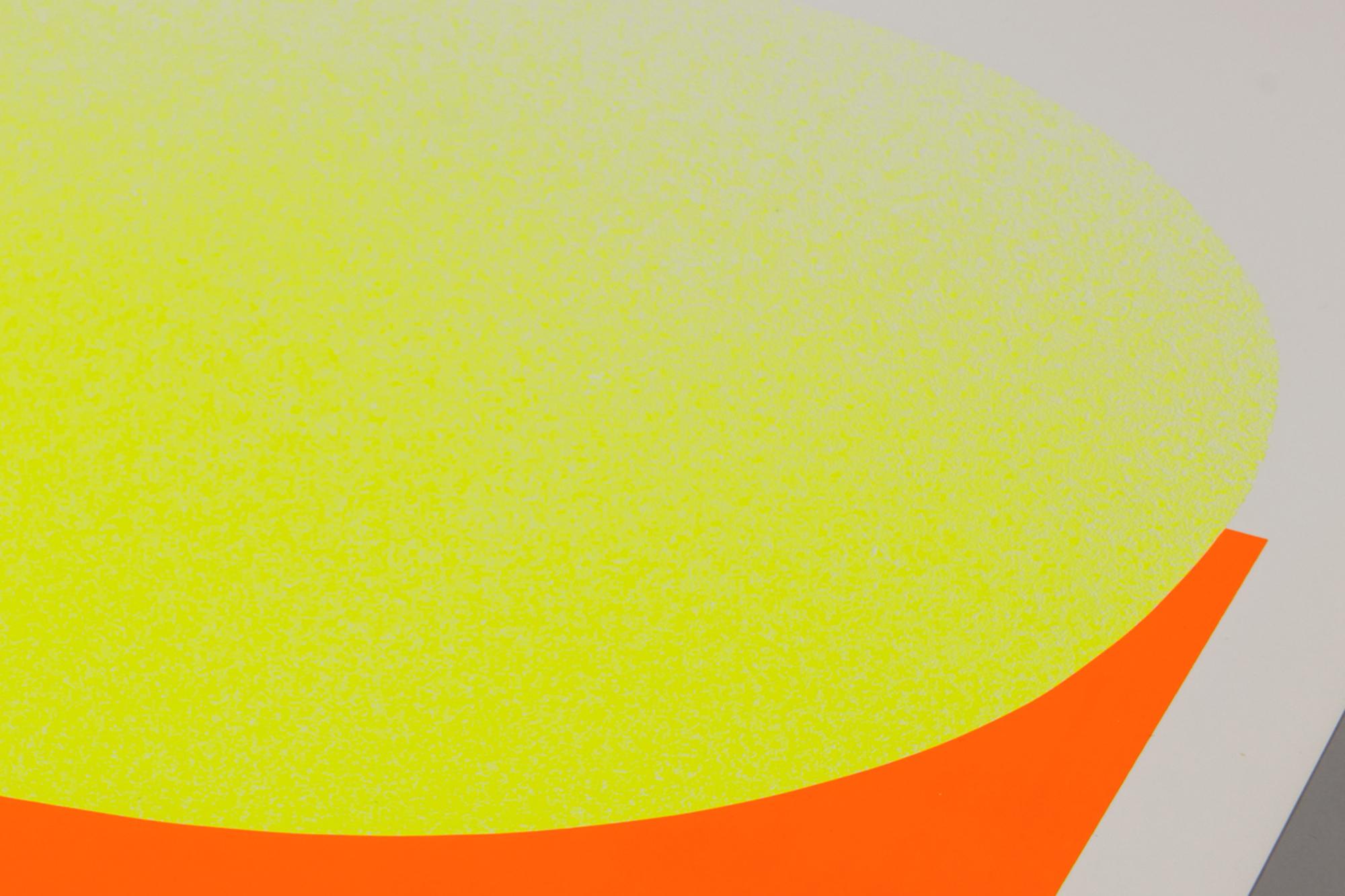 Rupprecht Geiger, Amarillo sobre naranja - Impresión firmada, Arte abstracto, Borde duro en venta 3