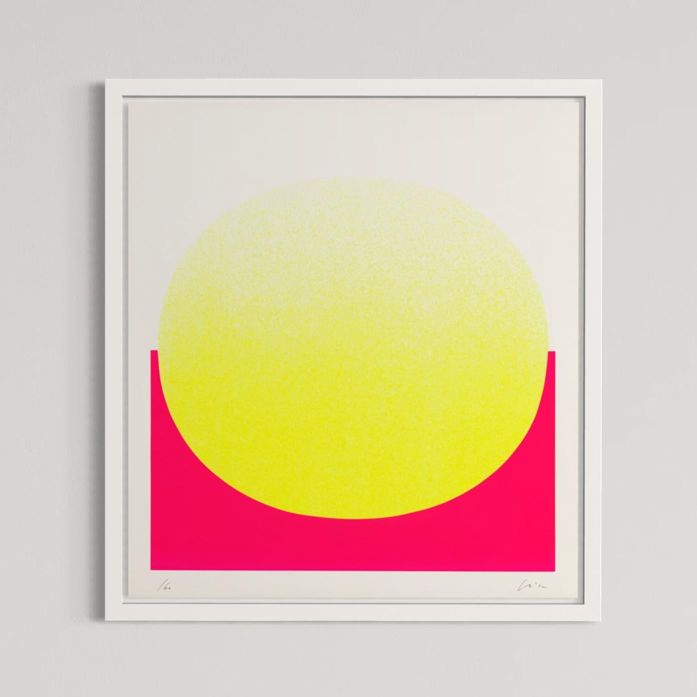 Rupprecht Geiger, Amarillo sobre rojo - Impresión firmada, Arte abstracto, Borde duro 3