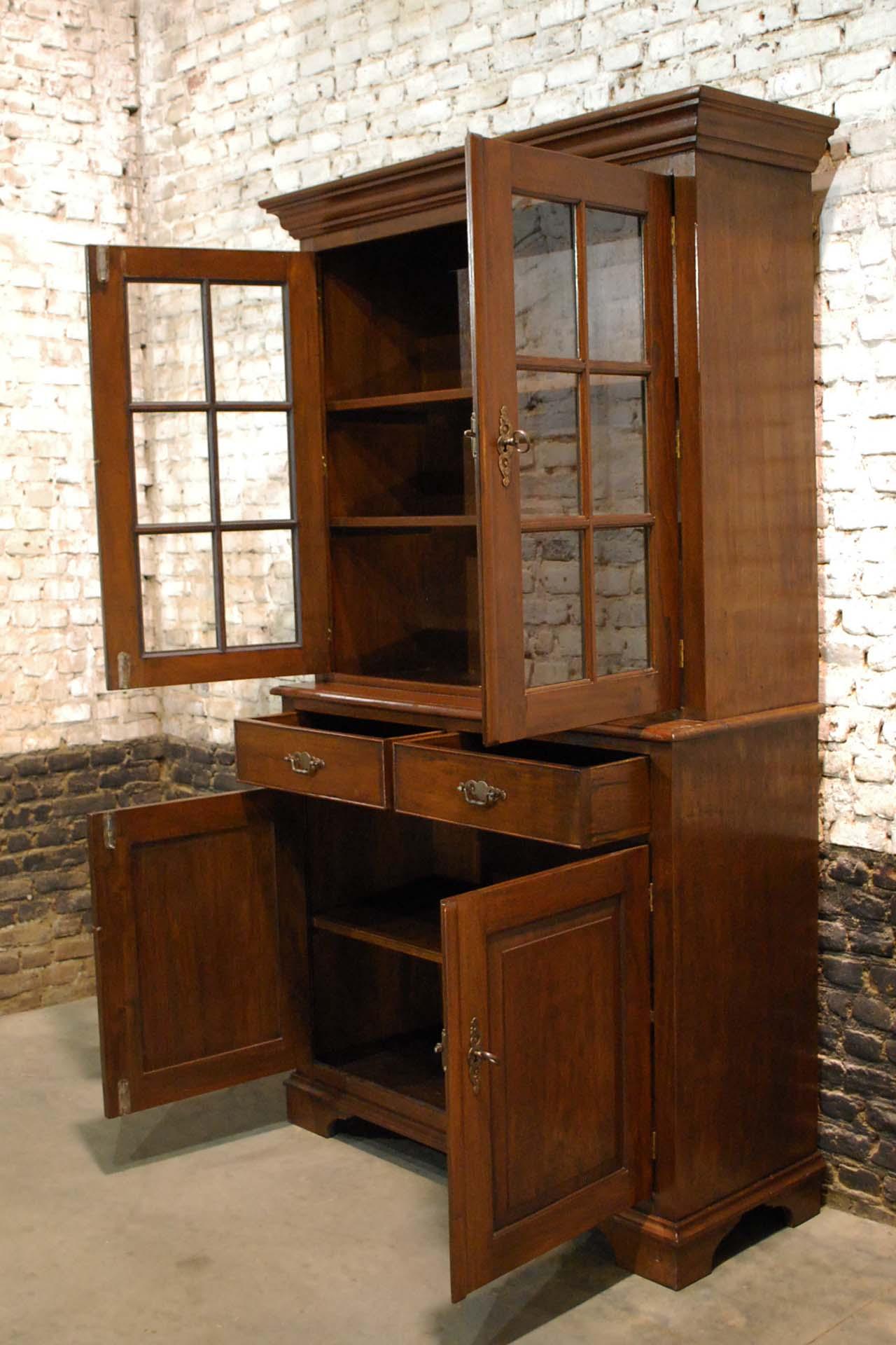 Dutch Rural 4-Door Kitchen Cabinet Made from Reclaimed Teak For Sale