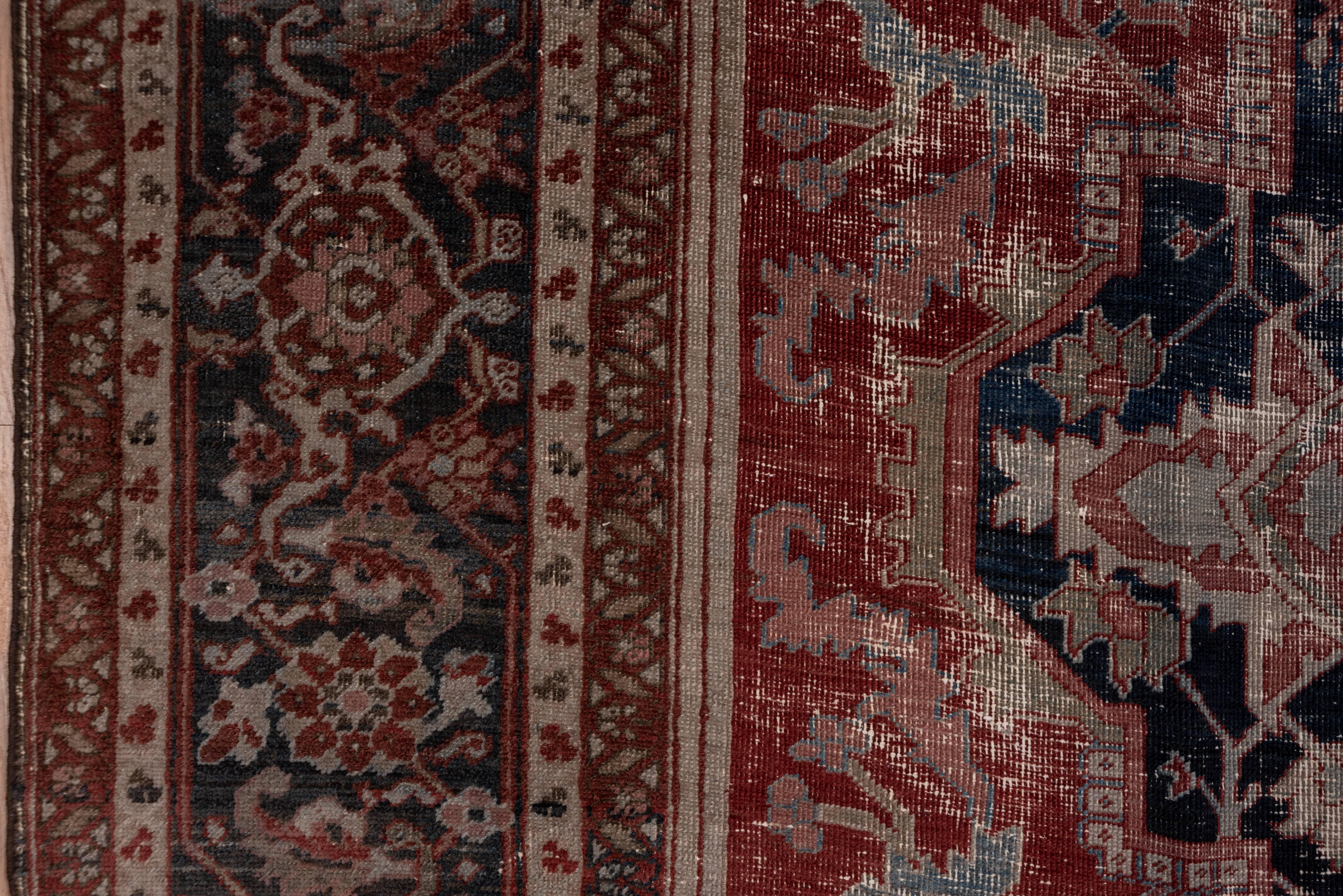 20th Century Antique Persian Heriz Carpet, Shabby Chic