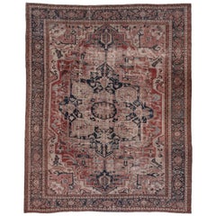 Antique Persian Heriz Carpet, Shabby Chic