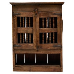 Rural Art Populaire Pantry Cabinet, Spain, 19th Century