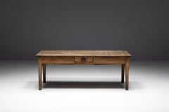 19th Century Rustic French Farmhouse Table with Ample Storage