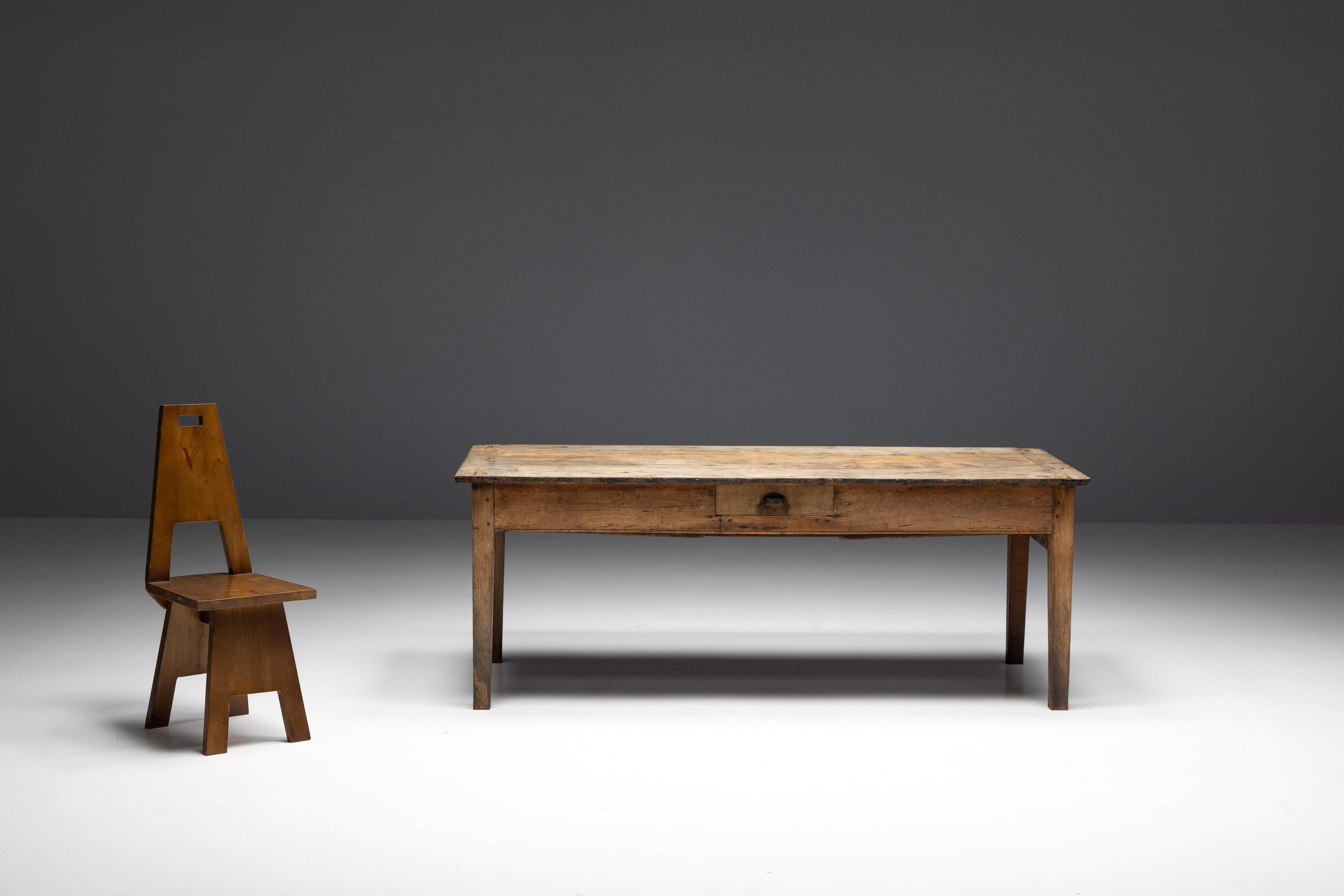 Mesa Art Populaire Rural, Francia, Siglo XIX Rústico en venta