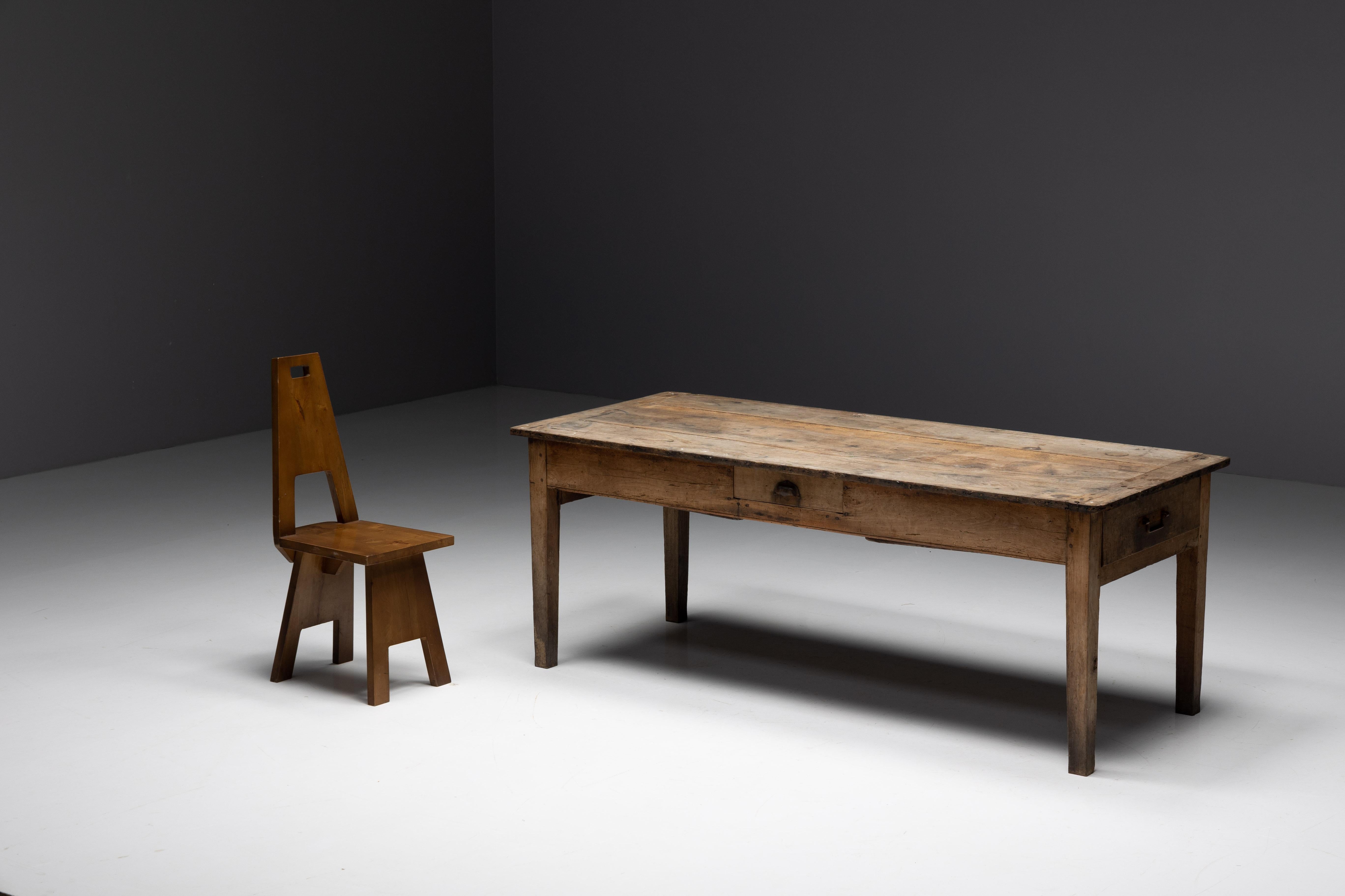 Mesa Art Populaire Rural, Francia, Siglo XIX Francés en venta