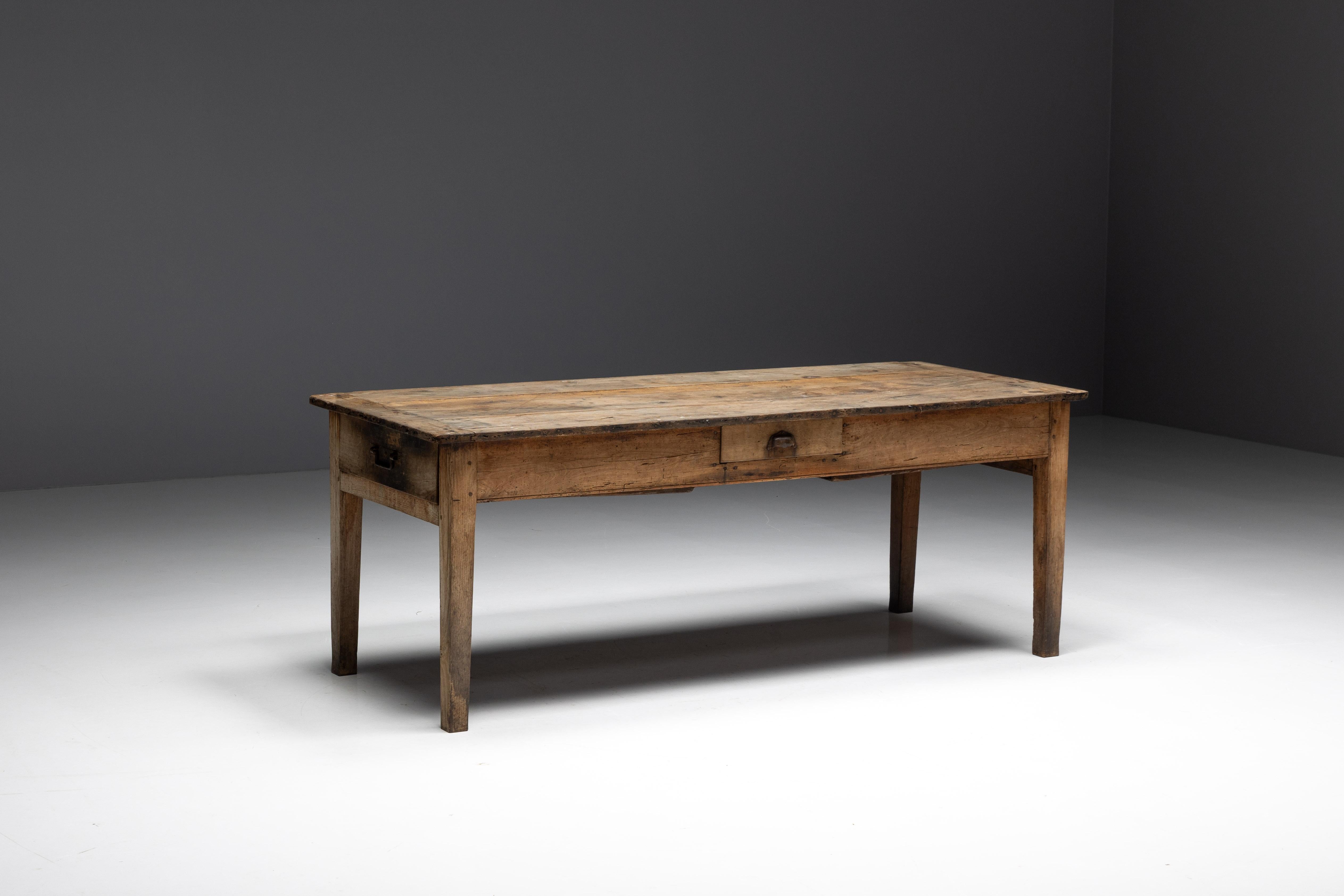 Mesa Art Populaire Rural, Francia, Siglo XIX en Excelente estado para la venta en Antwerp, BE