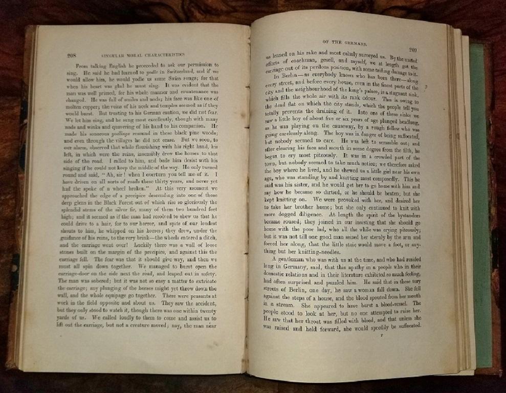 Paper Rural and Domestic Life of Germany by Howitt, 1842 For Sale