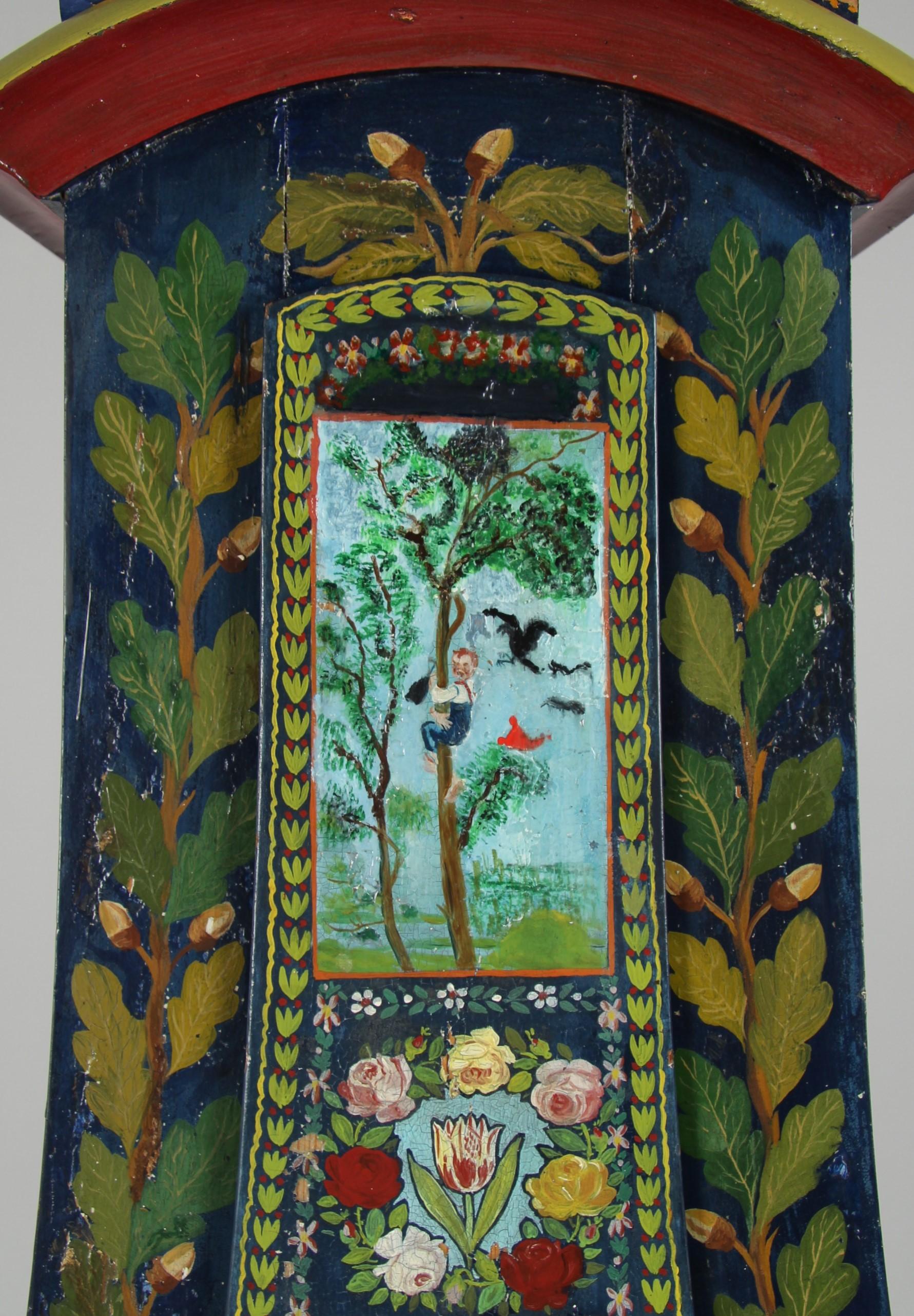 20th Century Rural Painted Mora Longcase Clock, Sweden, circa 1900