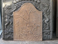 Rural Scene Fireback, France, 19th Century