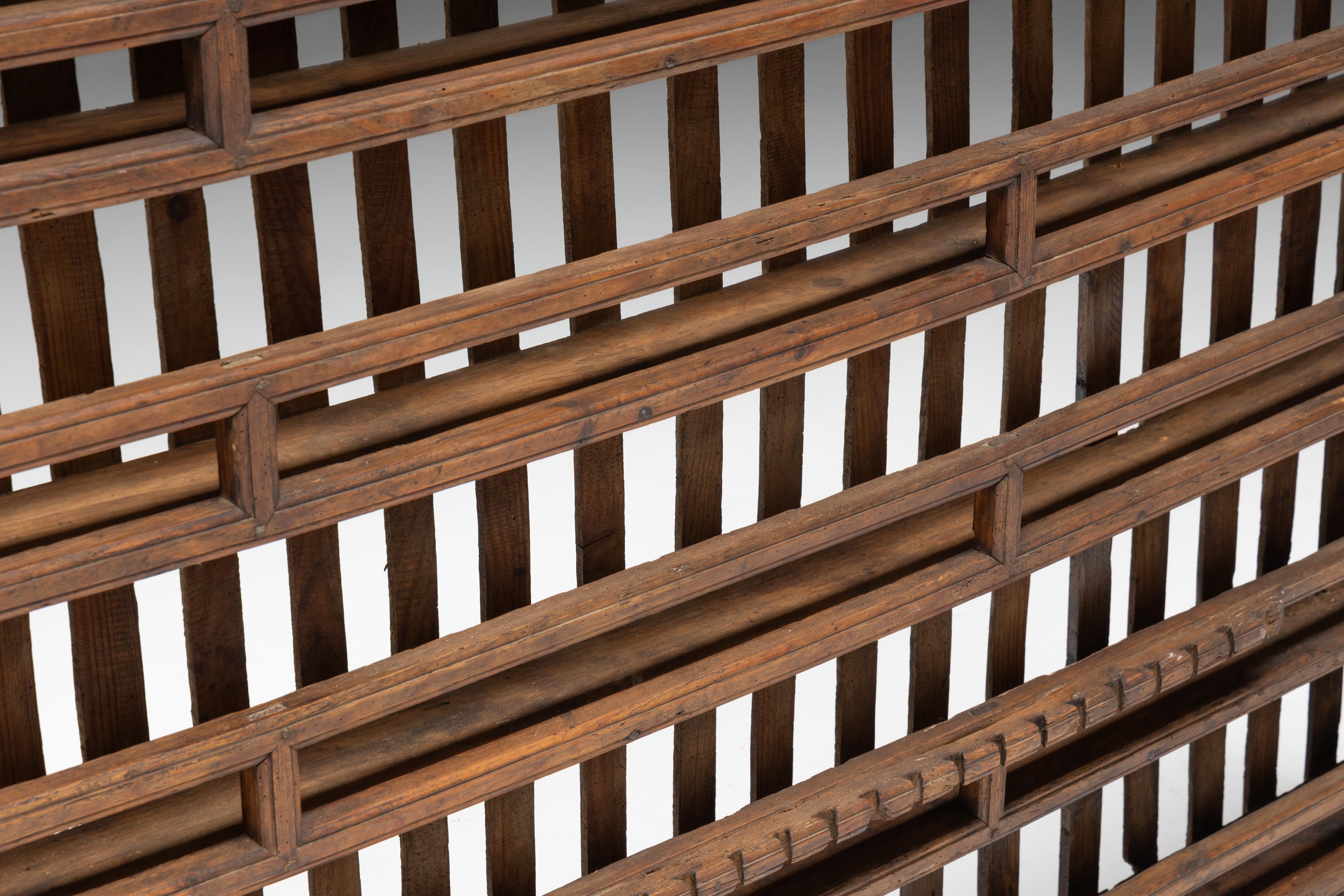 Legno Scaffale Rural Travail Populaire, Francia, XIX secolo in vendita