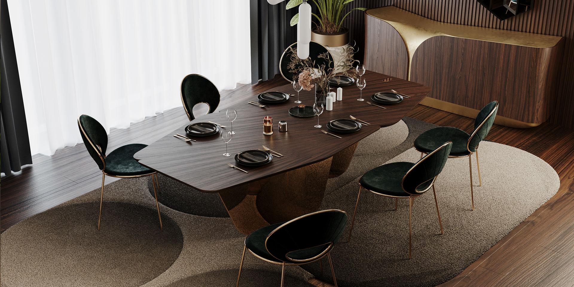 Metal Rusak Dining Table by Alma de Luce For Sale