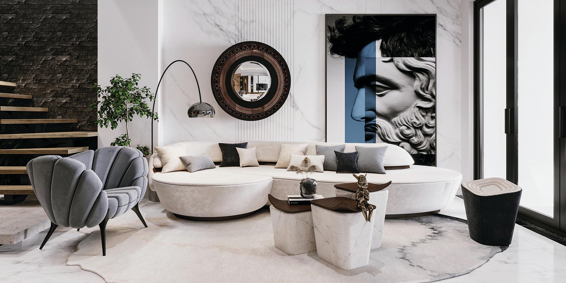 Contemporary Rusak Sofa by Alma De Luce For Sale