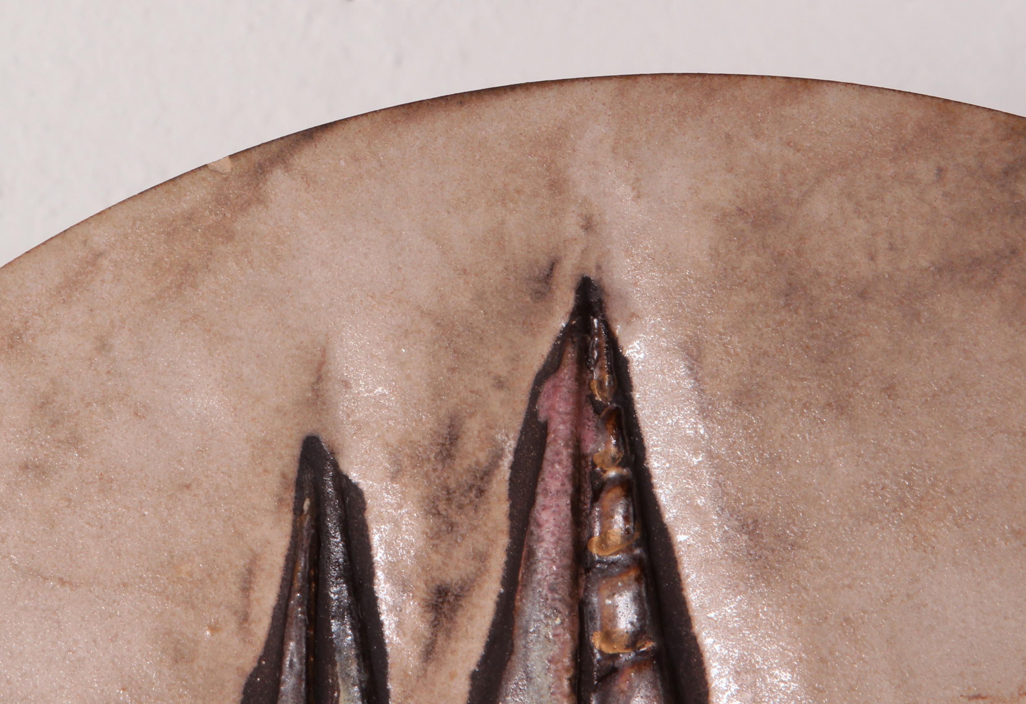 XX secolo Ruscha ART 1970s WGP Piastra da parete in ceramica 