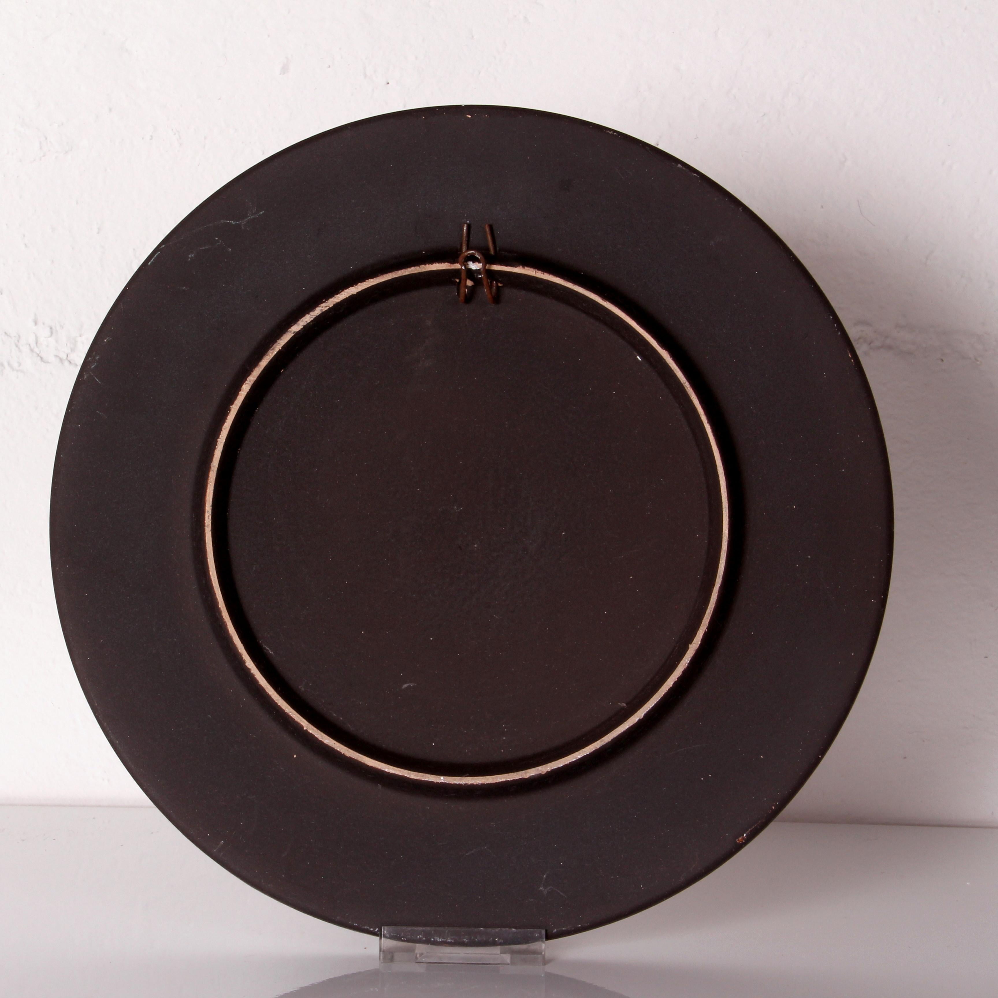 Terracotta Ruscha ART 1970s WGP Piastra da parete in ceramica 