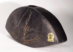 Ruscha Art Brown Ceramic Vase, West German Pottery, Mitte des Jahrhunderts