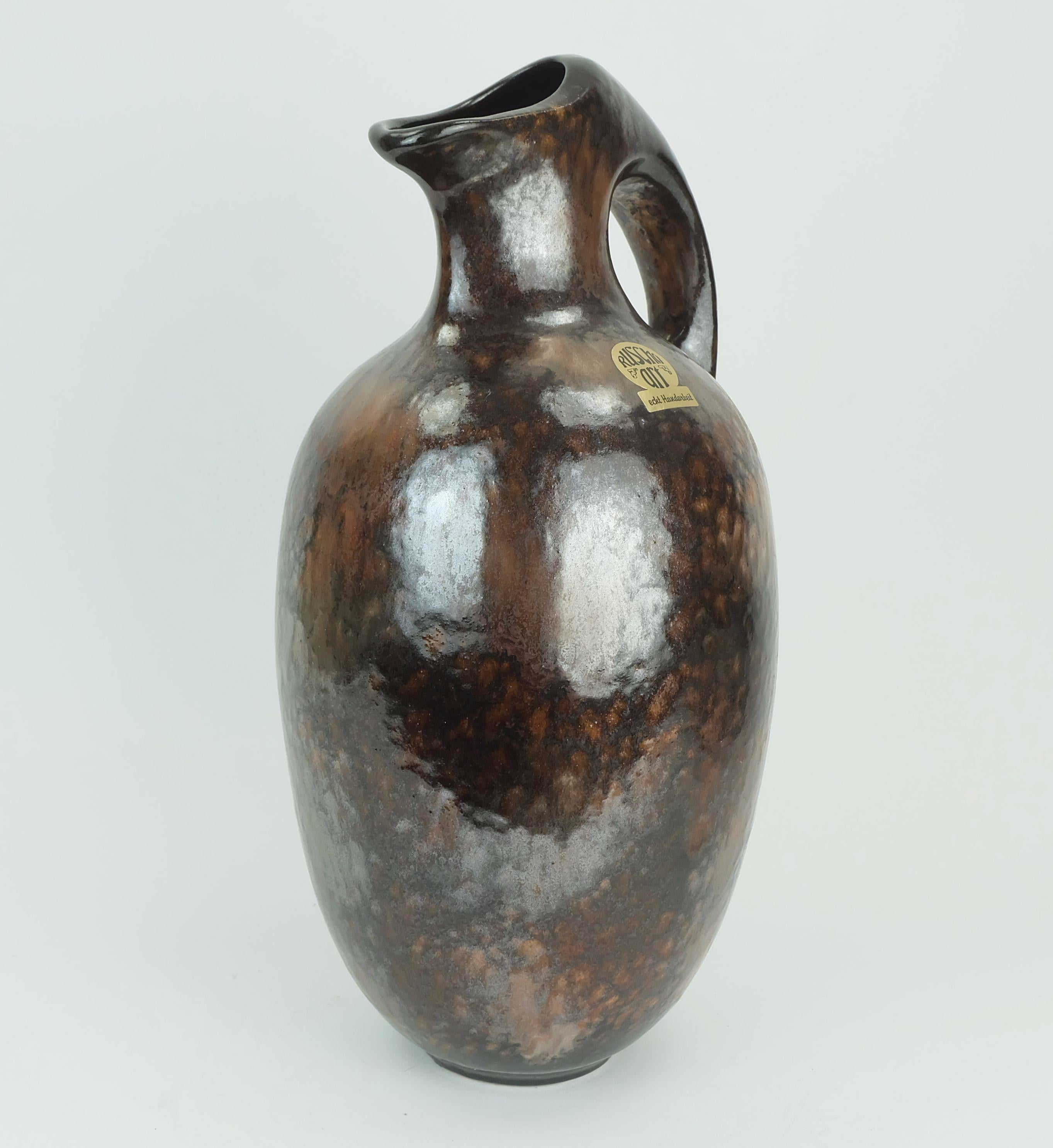 Ruscha art VASO brocca a goccia sfumature di viola nero marrone 1970 80 modello 370 In condizioni buone in vendita a Mannheim, DE