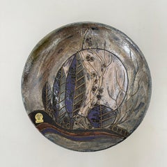 Ruscha Handarbeits-Keramik Wandplatte, Deutschland, 1970er-Jahre