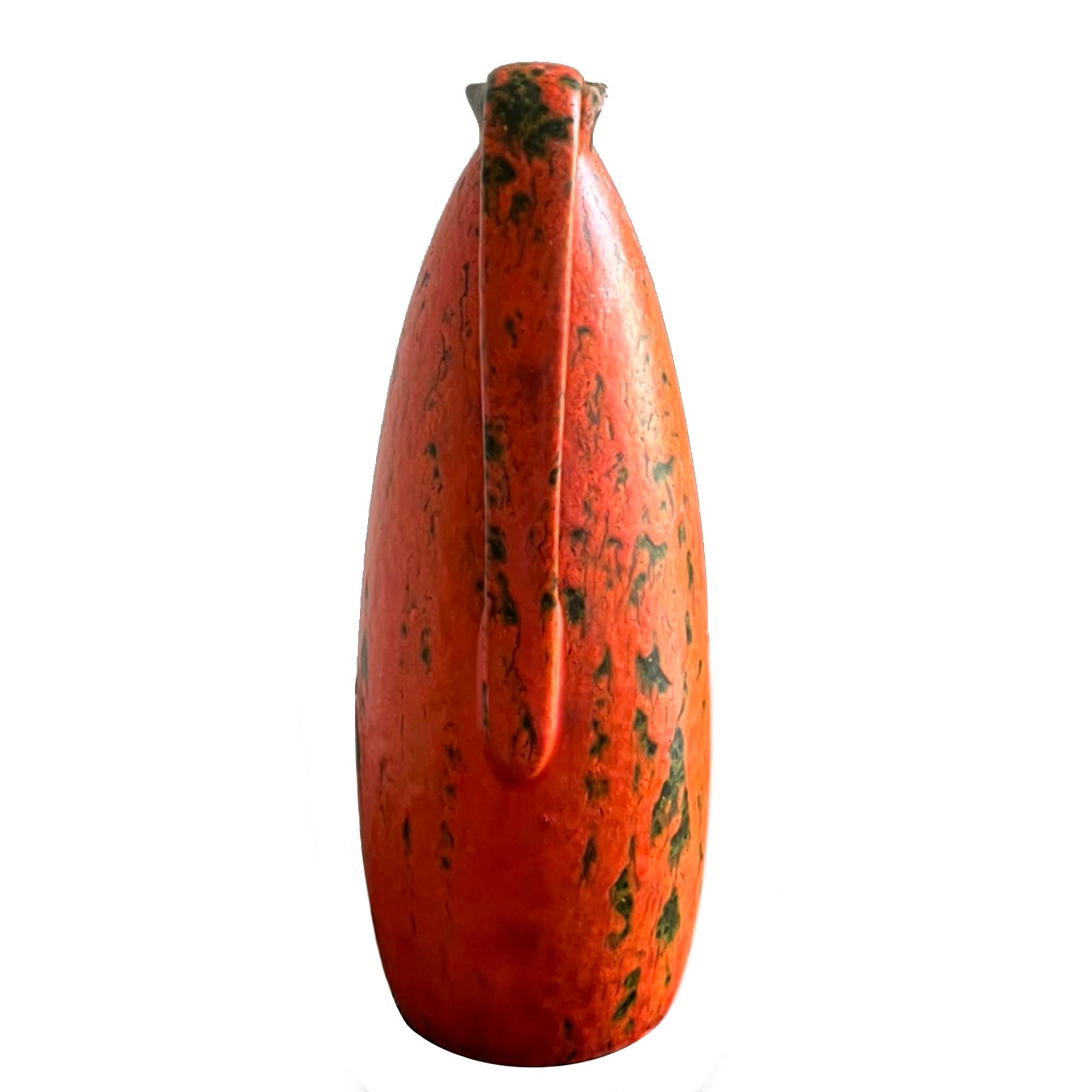Ruscha Kunstkeramik Vase from Kurt Tschörner Volcano GlazeWest Germany late 50's Bon état - En vente à Berlin, DE