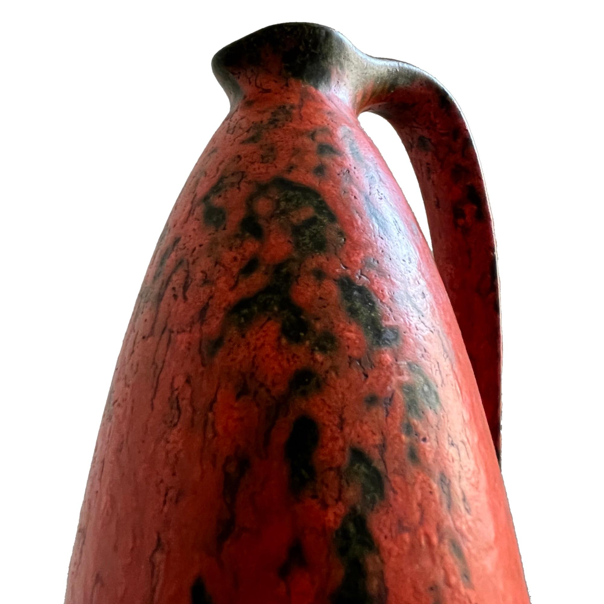 Ruscha Kunstkeramik Vase von Kurt Tschörner VulkanglasurWestdeutschland Ende der 50er Jahre (Keramik) im Angebot