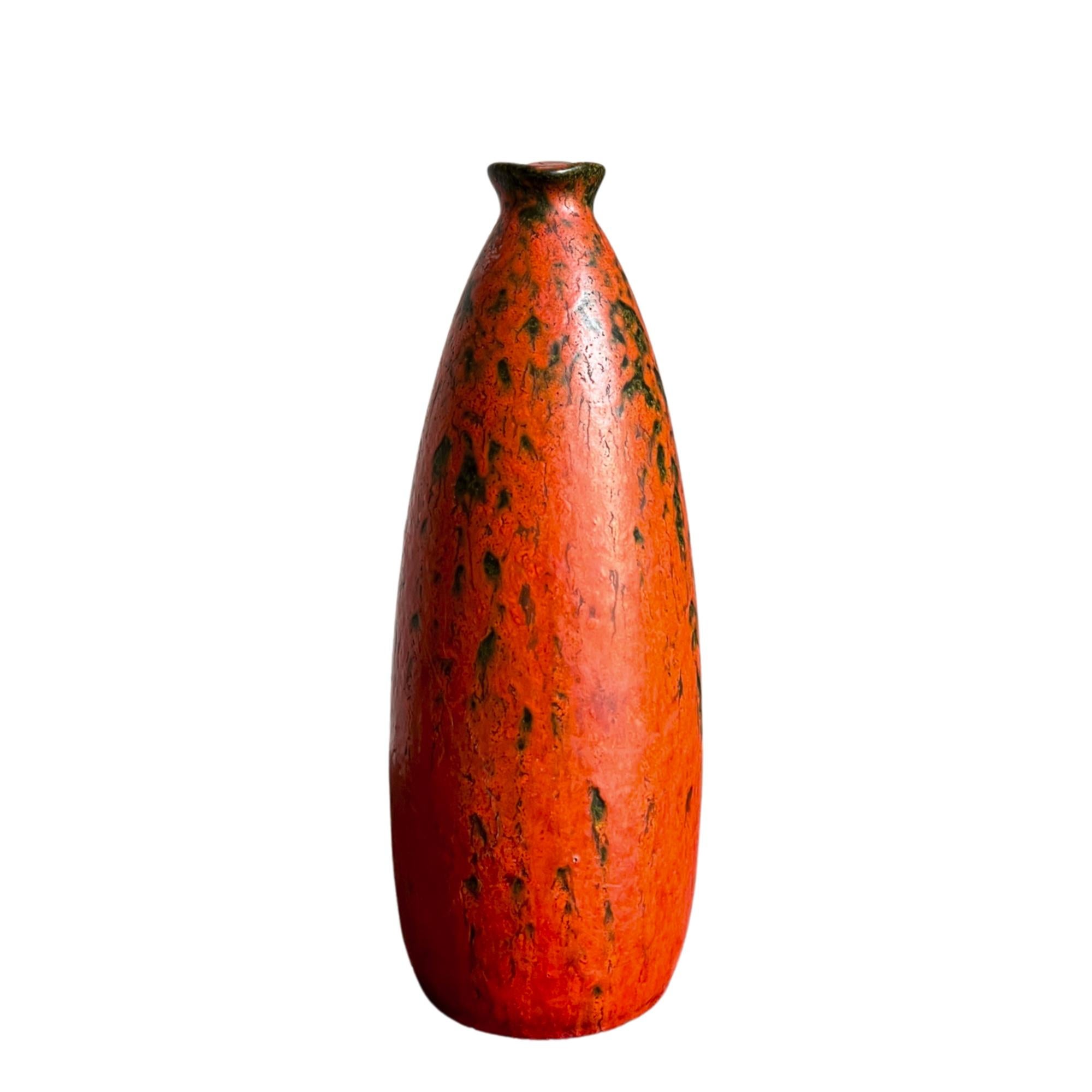 Ruscha Kunstkeramik Vase from Kurt Tschörner Volcano GlazeWest Germany late 50's en vente 1