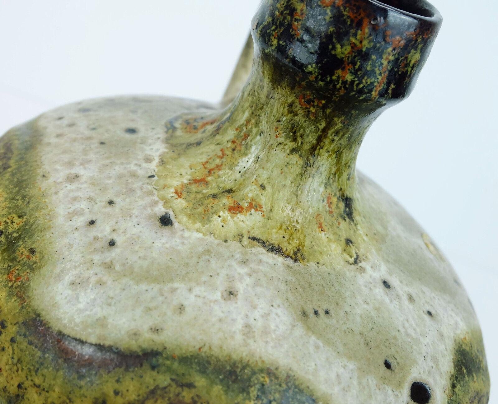 Mid-20th Century Ruscha Midcentury Vase Drip Glaze Earth Tones Kurt Tschoerner Model 340 For Sale
