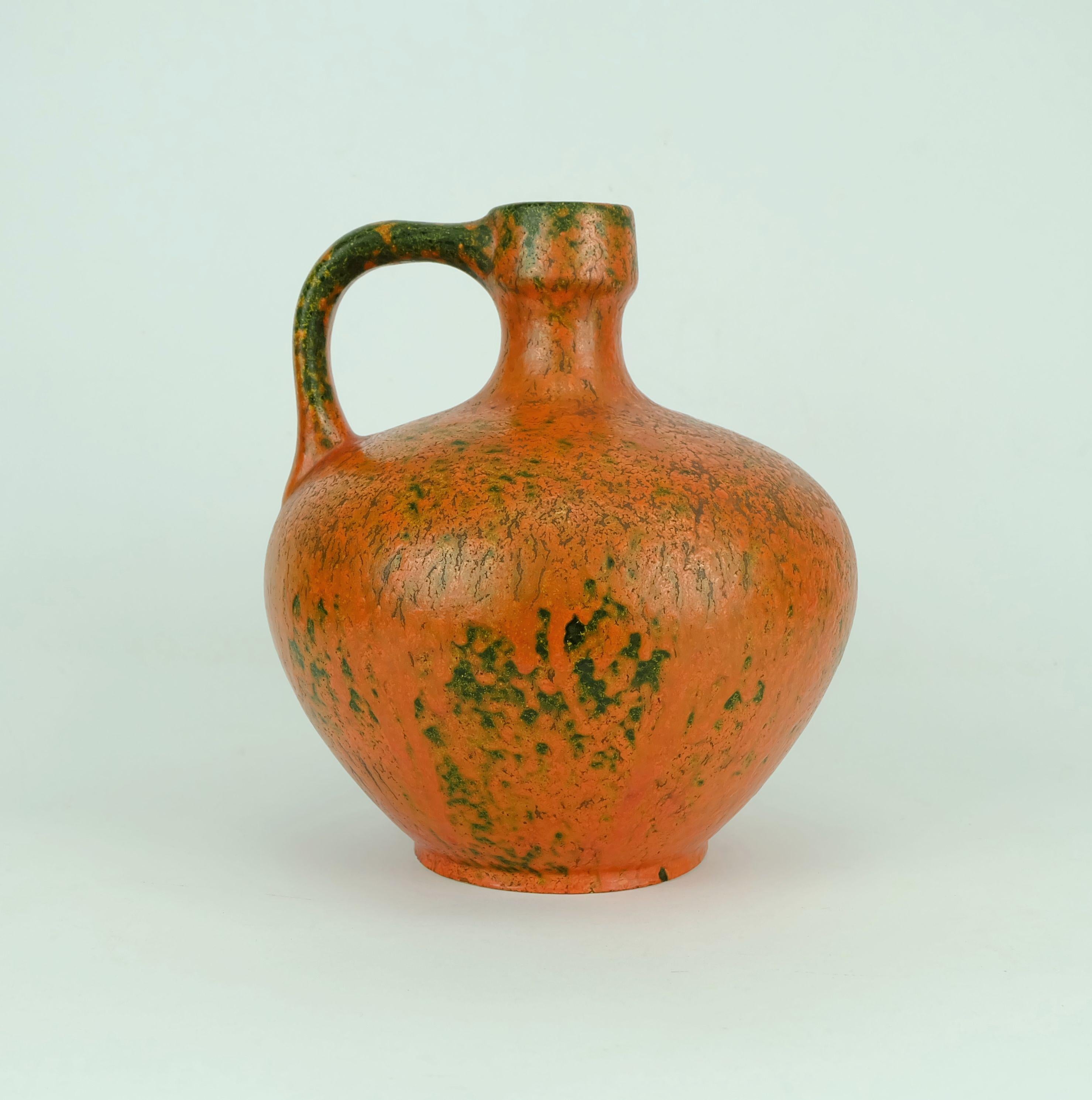 Metà XX secolo VASO Ruscha con decoro vulkano kurt tschoerner ceramica di metà secolo modello 340 in vendita