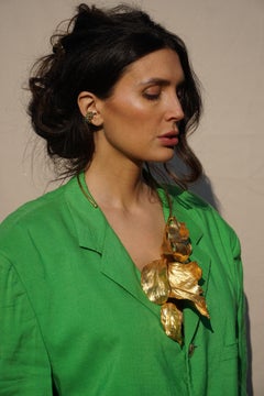 Ruscus 24 Carat Gold Plated Rusco Choker