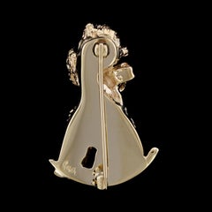 Ruser 14 Karat Yellow Gold Poodle Pin